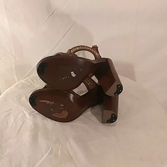 🔥 NWOT Tory Burch Multi Color & Leather Design Heels/Sandals - Picture 10 of 14